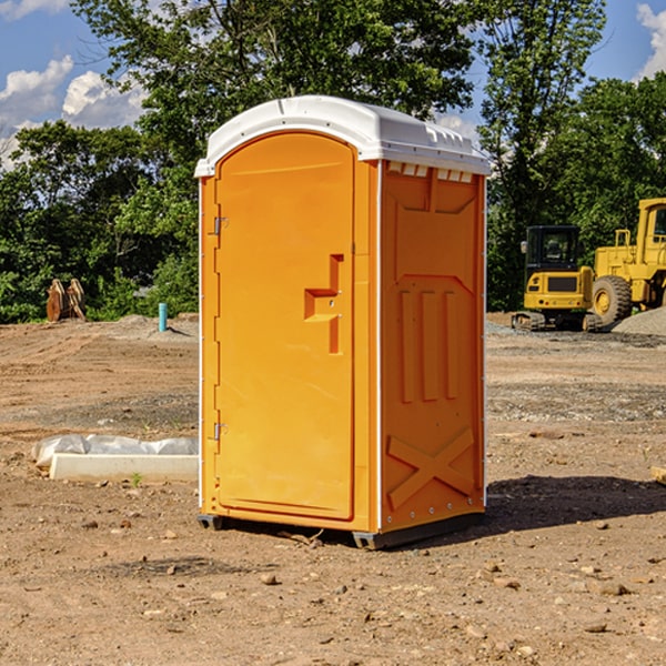 how often are the portable restrooms cleaned and serviced during a rental period in Bratton PA